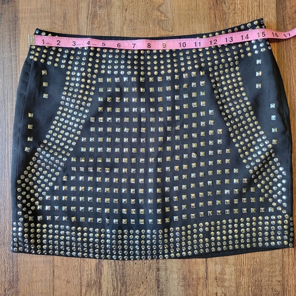Forever 21 Black Mini Skirt With Metal Stud Embellishments - Picture 5 of 6